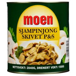 Sjampinjong i skiver 2,84kg