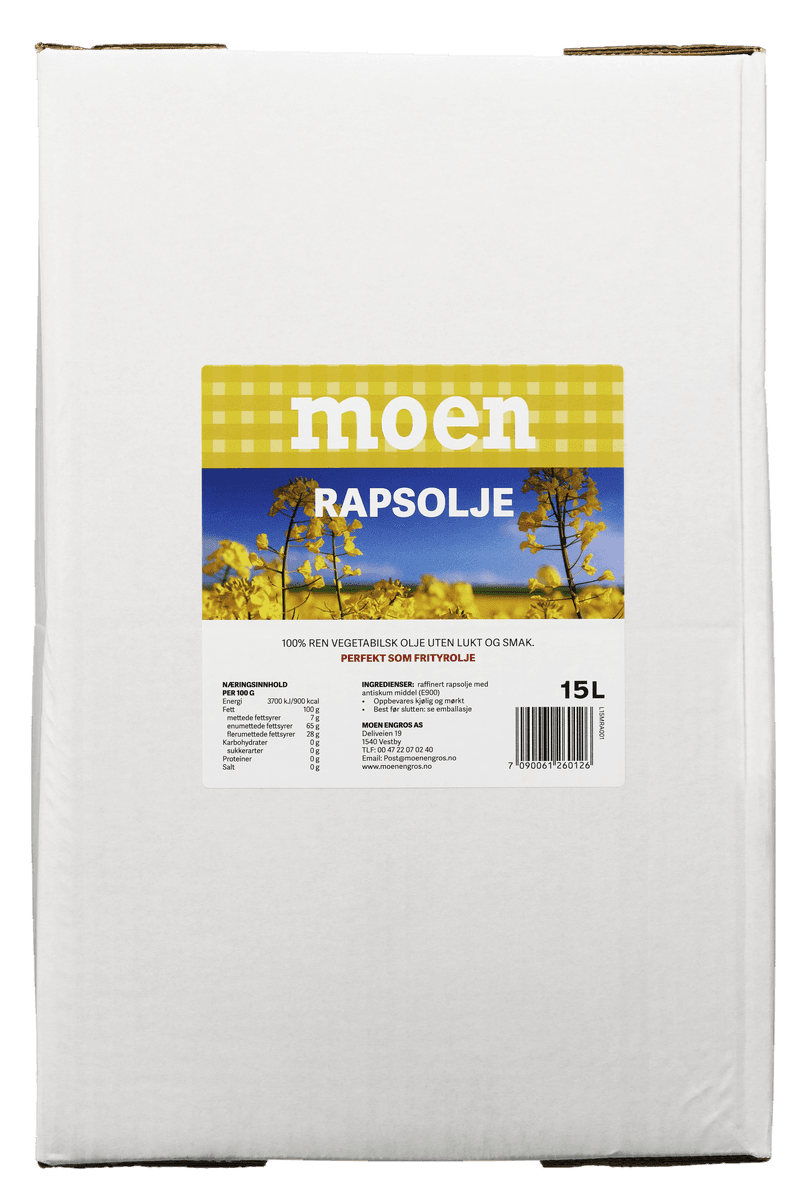 Rapsolje 15 L, BIB