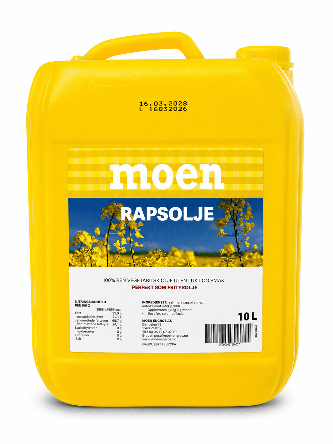Rapsolje 10 L, BIB